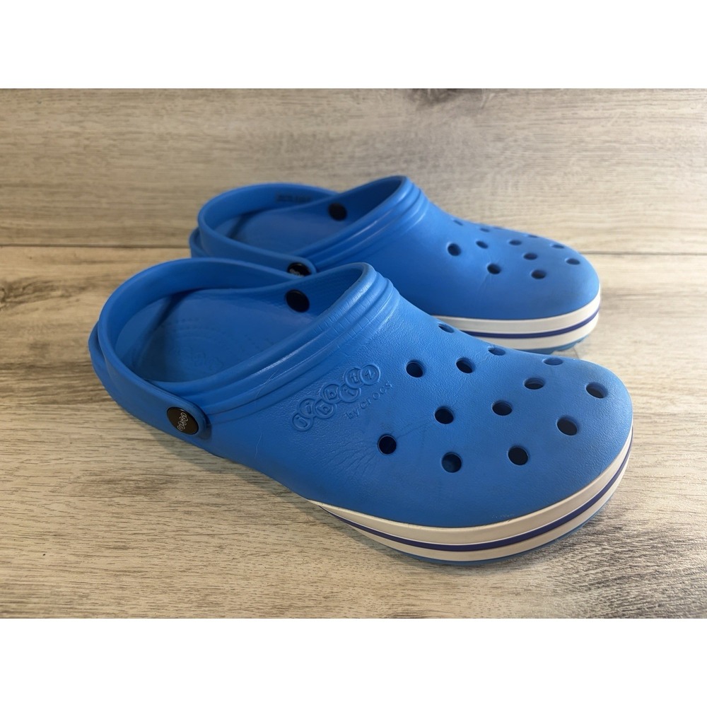 Crocs Jibbitz Clogs Crocband Blue White Mens 9 Womens 11 Summer Shoes